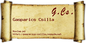 Gasparics Csilla névjegykártya