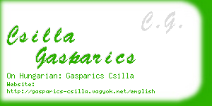 csilla gasparics business card